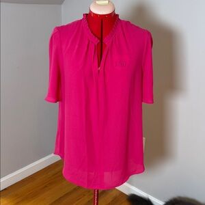 Tahari Vibrant Pink Top